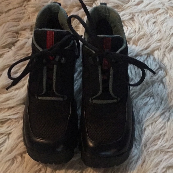 Prada Shoes - Prada low cut lug bootie- circa late 90s